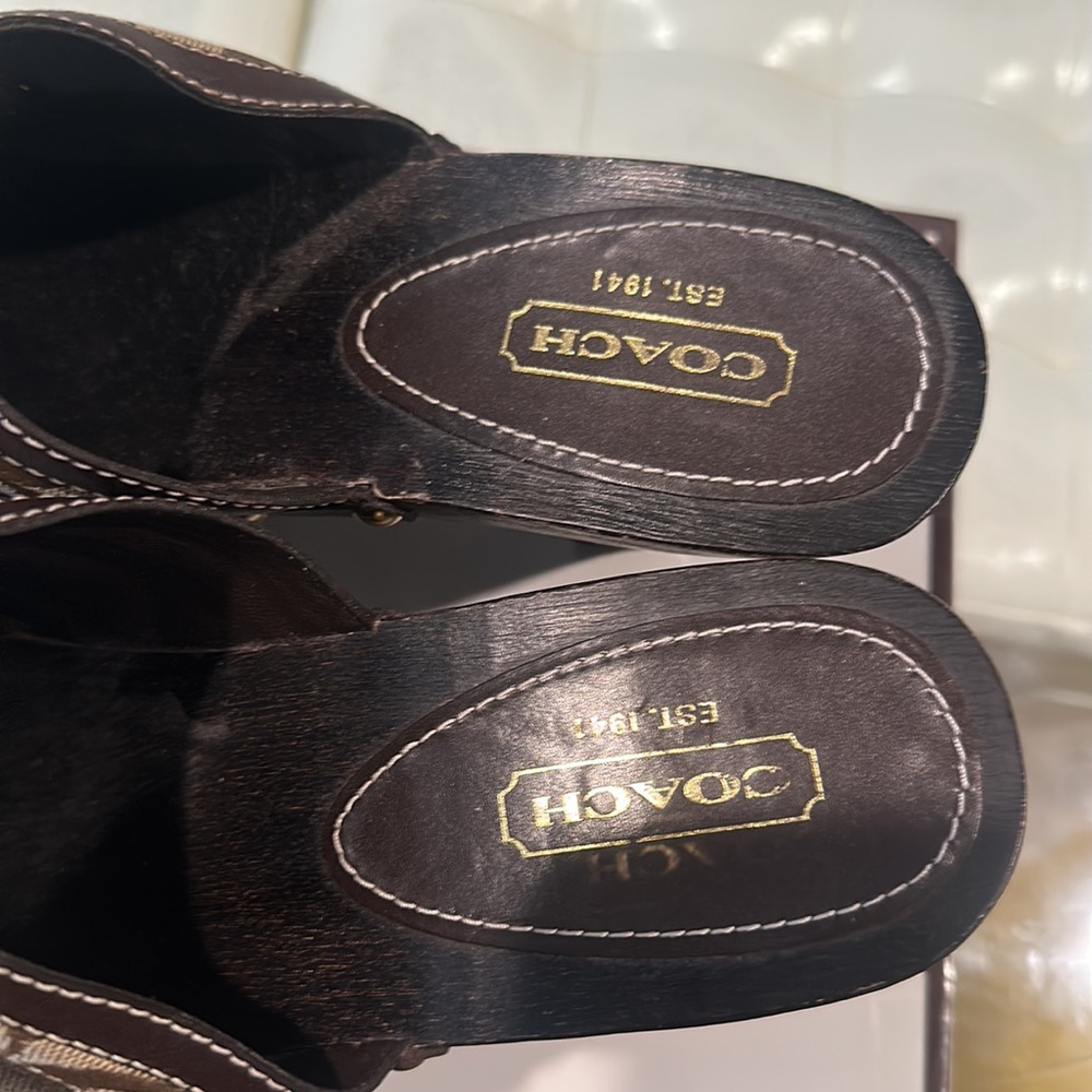 Preowned Authentic Coach mules - Picture 4 of 11